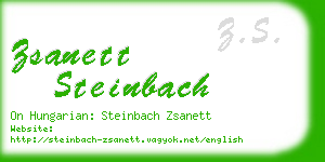 zsanett steinbach business card